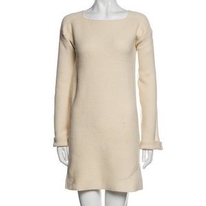 SEE BY CHLOÉ Cream-colored Long Sleeved Wool Mini Dress